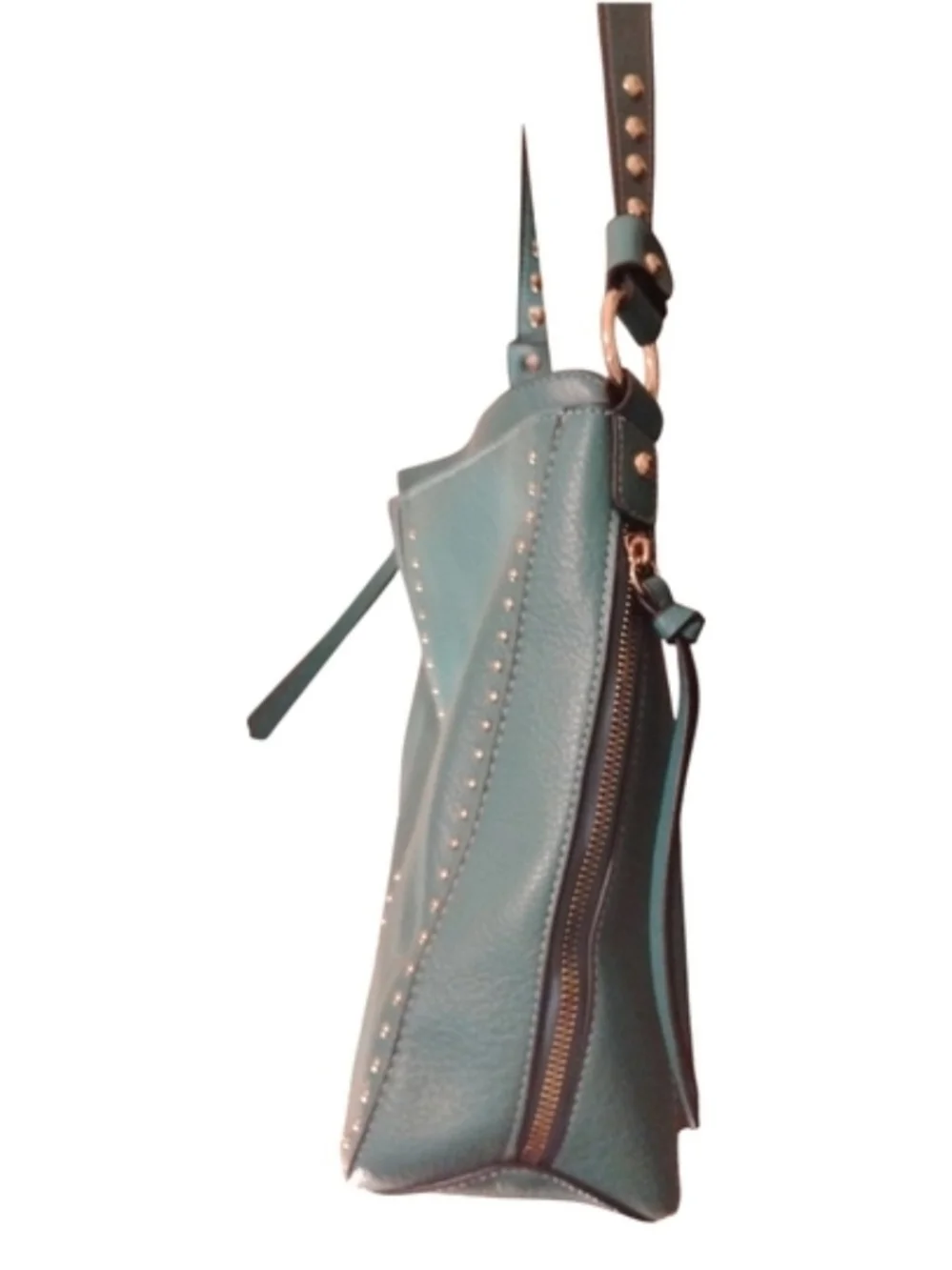 Montana West Teal Studded Shoulder Bag - Picture 9 of 15